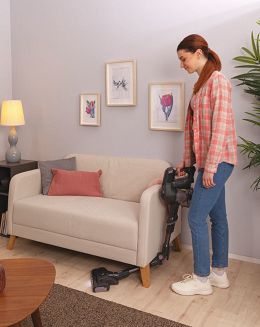 Hoover HF1 HF103X 011 Pionowy odkurzacz Bateria Suchy Tkanina Bez worka 0,9 l 170 W Tytan - 15