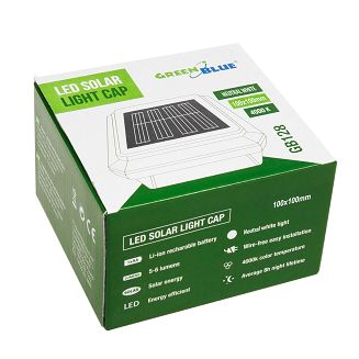 GREENBLUE LAMPA SOLARNA NA SŁUPEK 100*100 - DASZEK KOPERTOWY GB128 - 4