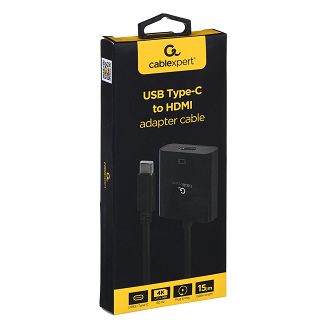 GEMBIRD ADAPTER NA KABLU USB TYP-C DO HDMI 4K 60HZ, 15CM, CZARNY - 4