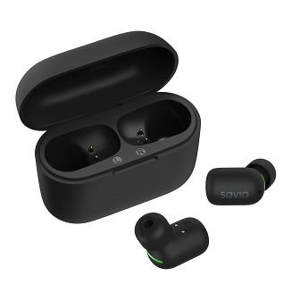 SAVIO BEZPRZEWODOWE SŁUCHAWKI BLUETOOTH 5.1 IPX5 TWS-09 - 4