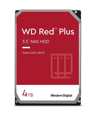Dysk HDD WD Red Plus WD40EFPX (4 TB ; 3.5"; 256 MB; 5400 obr/min)