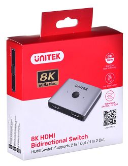 Unitek dwukierunkowy przełącznik sygnału HDMI 2.1 2 in 1 out 8K - 6