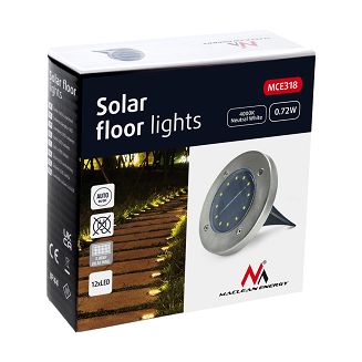 MACLEAN SOLARNA LAMPA NAJAZDOWA OGRODOWA LED IP44, 12 LED SMD, 4000K MCE318 - 7