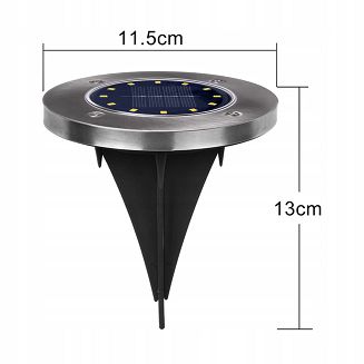 MACLEAN SOLARNA LAMPA NAJAZDOWA OGRODOWA LED IP44, 12 LED SMD, 4000K MCE318 - 3