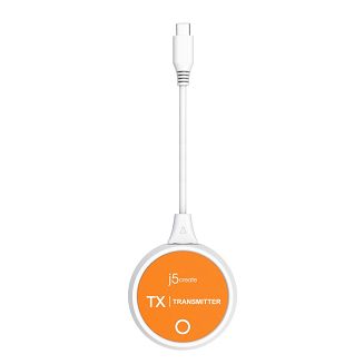 Nadajnik i odbiornik audio/video bezprzewodowy j5create ScreenCast USB-C Wireless Display HDMI Extender; kolor biały JVAW62-N - 3