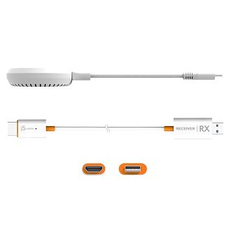 Nadajnik i odbiornik audio/video bezprzewodowy j5create ScreenCast USB-C Wireless Display HDMI Extender; kolor biały JVAW62-N - 4
