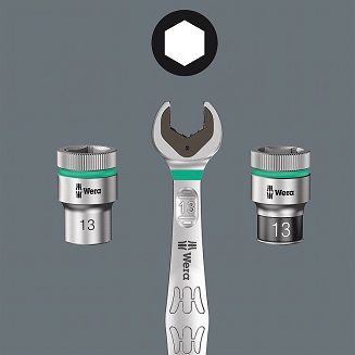 Zestaw kluczy nasadowych z grzechotką Zyklop Hybrid 1/2'' - 9