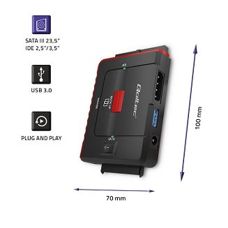 QOLTEC ADAPTER USB 3.0 DO IDE | SATA III - 5