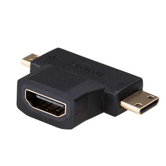 Adapter Akyga AK-AD-23 (HDMI F - Micro HDMI, Mini HDMI M; kolor czarny) - 2