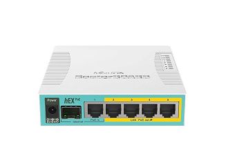 Router Mikrotik hEX PoE (RB960PGS) Total Ethernet  Ports:6; Architecture:MIPSBE; CPU core:1 - 5