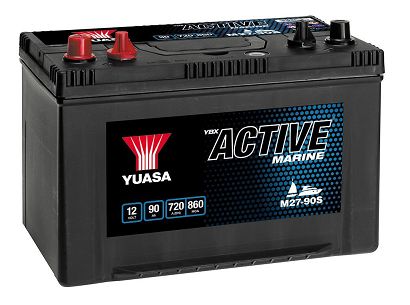 Akumulator YUASA 12V 90Ah/720A Active Marine Start (L+ biegun standardowy + gwintowany) 304x173x225 B1 (zasilający)