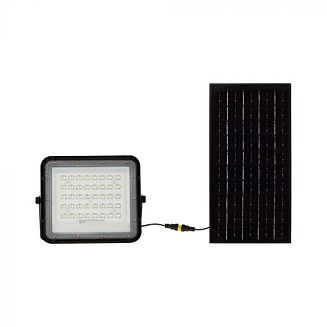 Projektor LED Solarny V-TAC 10W Pilot, AUTO, Timer, IP65 Czarny VT-80W 4000K 800lm - 9