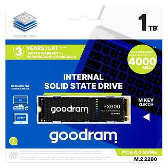 Dysk SSD Goodram PX600 500GB M.2 PCIe NVME gen. 4 x4 3D NAND - 4