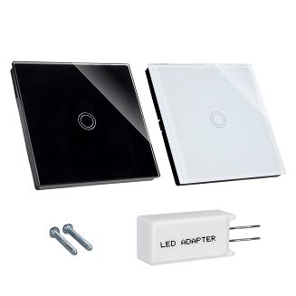 MACLEAN DOTYKOWY WŁĄCZNIK ŚWIATŁA POJEDYNCZY SCHODOWO-KRZYŻOWY BIAŁY MCE710W - 8