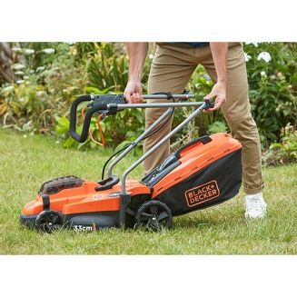 Black & Decker BCMW3318L2 Kosiarka do trawnika typu push Bateria Czarny, Pomarańczowy - 13