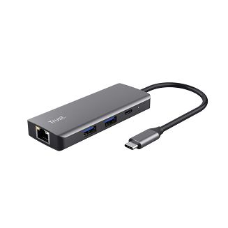 Multi-Port Adapter Trust DALYX 6-IN-1 USB-C Silver - 9