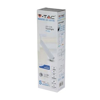 Oprawa V-TAC VT-420-W szynosystem 3F 20W LED SAMSUNG CHIP CRI90+ 5000K 1600lm (SKU 364) Biały - 4