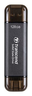 Transcend ESD310C Technologia Thunderbolt 128 GB USB Type-A / USB Type-C USB 3.2 Gen 2x2 Czarny - 3