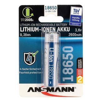 Ansmann 1307-0003 bateria do użytku domowego Bateria do ponownego naładowania 18650 Litowo-jonowa (Li-Ion) - 6