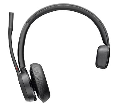 POLY Zestaw słuchawkowy Voyager 4310-M z certyfikatem Microsoft Teams USB-C + adapter BT700 + stacja ładująca