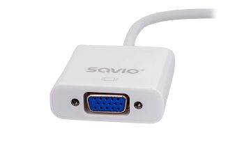 Adapter SAVIO cl-27 (HDMI M - D-Sub (VGA) F; 0,10m; kolor biały) - 3
