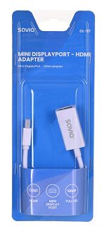 Adapter SAVIO cl-57 (Mini DisplayPort M - HDMI F; 0,10m; kolor biały) - 4