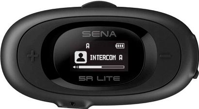 Interkom motocyklowy Sena 5R-01D 5R Lite Bluetooth 5.1 700m z wyświetlaczem LCD i uniwersalnym zestawem mikrofonów na 2 kaski