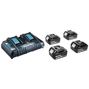 MAKITA ZESTAW ZASILAJĄCY 18V (BL1850Bx4+DC18RD) MAKPAC