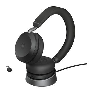 Jabra 27599-999-889 słuchawki/zestaw słuchawkowy Przewodowy i Bezprzewodowy Opaska na głowę Połączenia/muzyka USB Type-C Bluetooth Podstawka do ładowania Czarny - 5