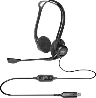 Słuchawki z mikrofonem Logitech 960 981-000100 (kolor czarny) - 5