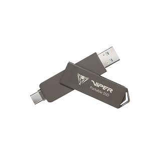 Dysk SSD Patriot PVP30 2TB 1000MB/s USB Duo A+C 3.2 Gen2 Alu - 5