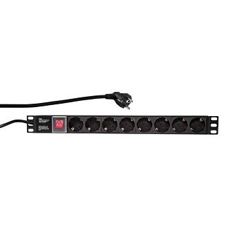 LogiLink PDU8C01 rozdzielacz zasilania PDU 8 x gniazdo sieciowe 1U Czarny - 3