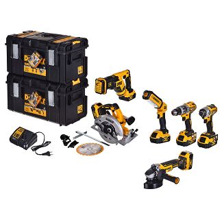 ZESTAW ELEKTRONARZĘDZI COMBO DEWALT DCK623P3-QW (DCF887+DCS367+DCG405+DCS570+DCD796+DCL050) - 3