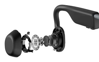 Słuchawki bezprzewodowe kostne Shokz OpenMove USB-C szare - 5