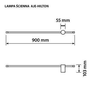 Lampa ścienna LED Activejet AJE-HILTON Black NW - 8