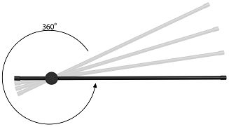 Lampa ścienna LED Activejet AJE-HILTON Black NW - 3