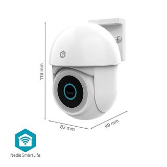 Kamera zewnętrzna Nedis Smartlife Wifi, IP65 czujnik ruchu, night vision, biały - 10
