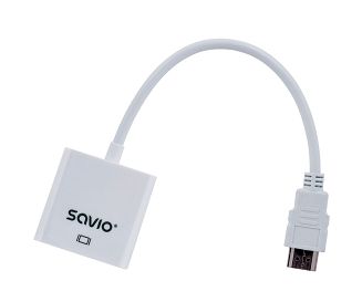 Adapter SAVIO CL-27/B (HDMI M - D-Sub (VGA) F; 0,10m; kolor biały) - 4