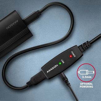 Axagon ADR-215 USB 2.0 A-M -> A-F active extension/repeater cable 15m - Kabel - Digital/Daten kabel USB USB A Czarny - 8