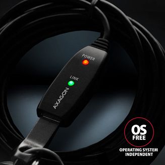 Axagon ADR-215 USB 2.0 A-M -> A-F active extension/repeater cable 15m - Kabel - Digital/Daten kabel USB USB A Czarny - 7