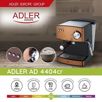 Ekspres ciśnieniowy Adler AD 4404cr (850W; kolor miedziany) - 6