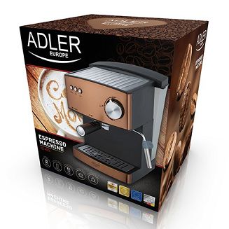 Ekspres ciśnieniowy Adler AD 4404cr (850W; kolor miedziany) - 2