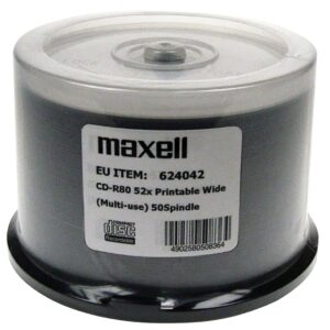 Maxell CD-R 700 MB 50 szt. 52×80 min, spindel, płyta do nadruku