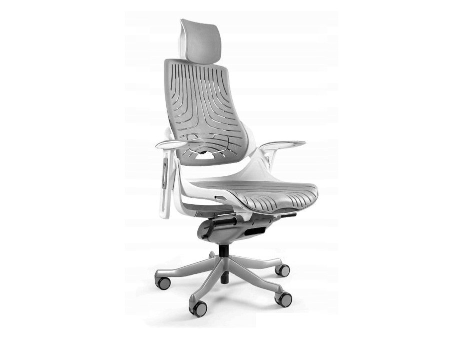 Fotel biurowy Unique Wau TPE-8 elastomer szary/biały