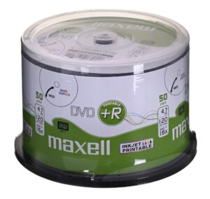 Płyta Maxell DVD+R 4,7 GB, 50 szt. w opakowaniu cake Prędkość zapisu 16X