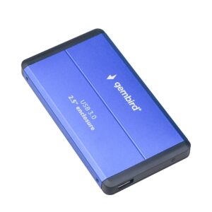 Obudowa Gembird HDD/SSD USB 3.0 2,5″ SATA, aluminium, niebieska