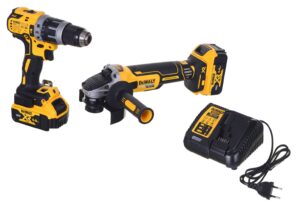 Zestaw DeWalt Combo 18 V DCD796, DCG405 + 2×5,0 Ah DCK208