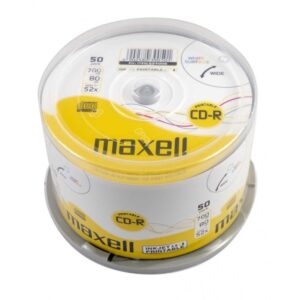 Maxell CD-R 700 MB, 50 szt. w opakowaniu cake, szybkość zapisu 52X