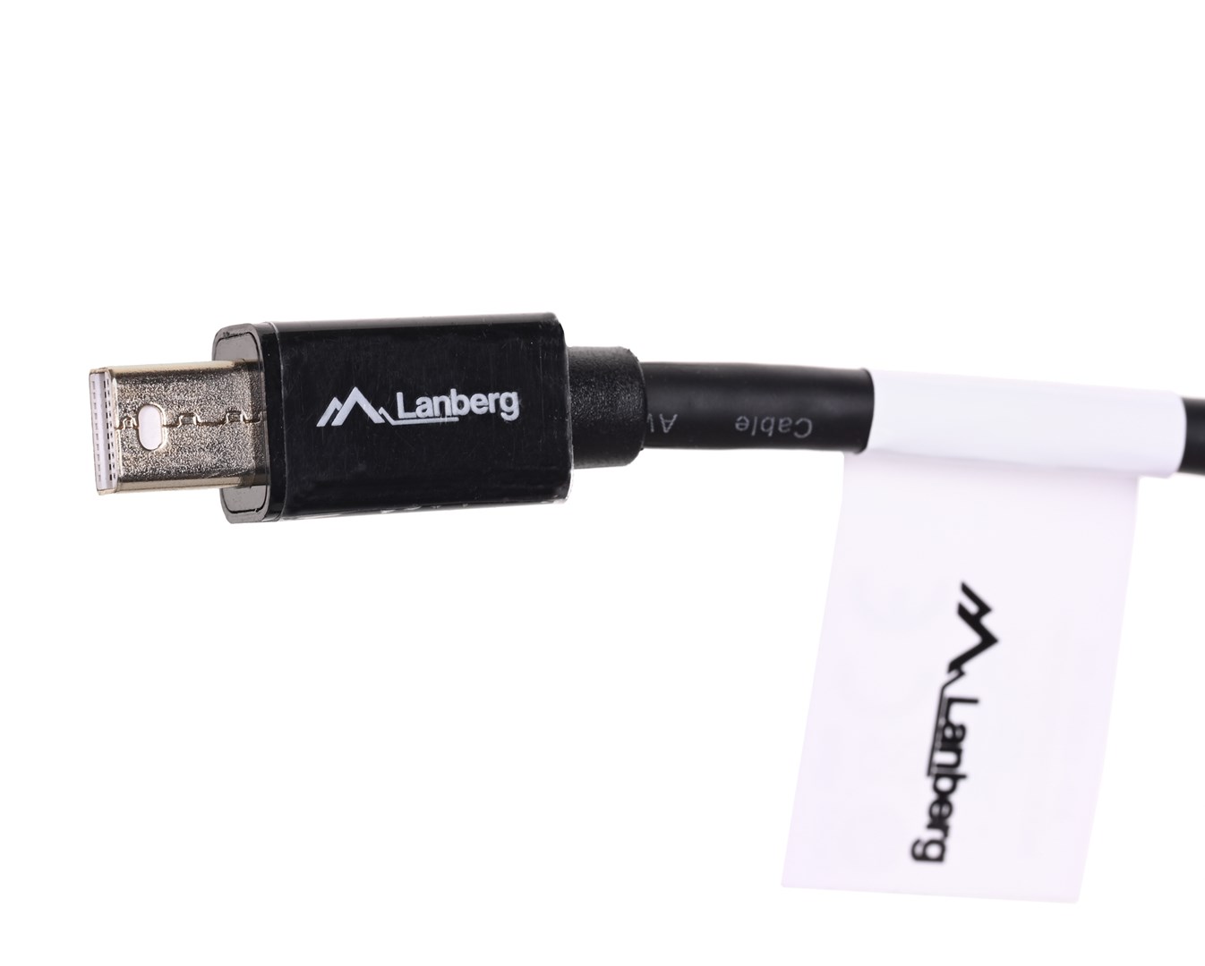 Adapter Lanberg AD-0003-BK (Mini DisplayPort M – DisplayPort F; 0,10m; kolor czarny)
