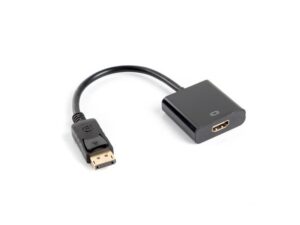 Adapter Lanberg AD-0009-BK (DisplayPort M – HDMI F; 0,10m; kolor czarny)